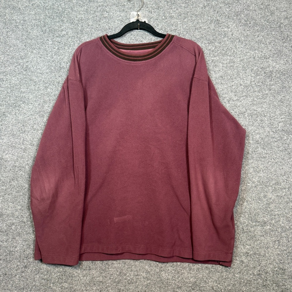 Patagonia Shirt Mens XL Red Midweight Fleece Base Layer Hike Outdoors Camp FLAW